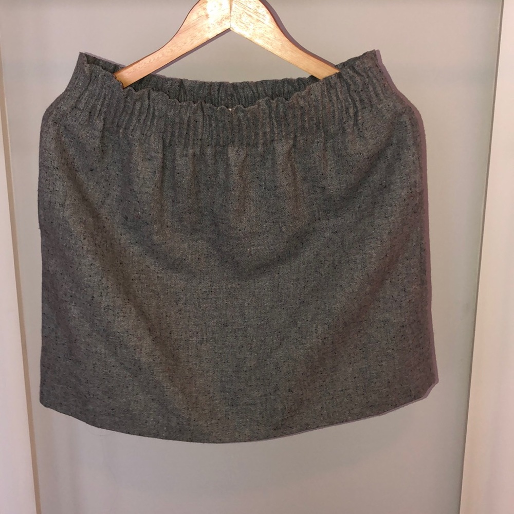 Gray wool j. Crew mini skirt